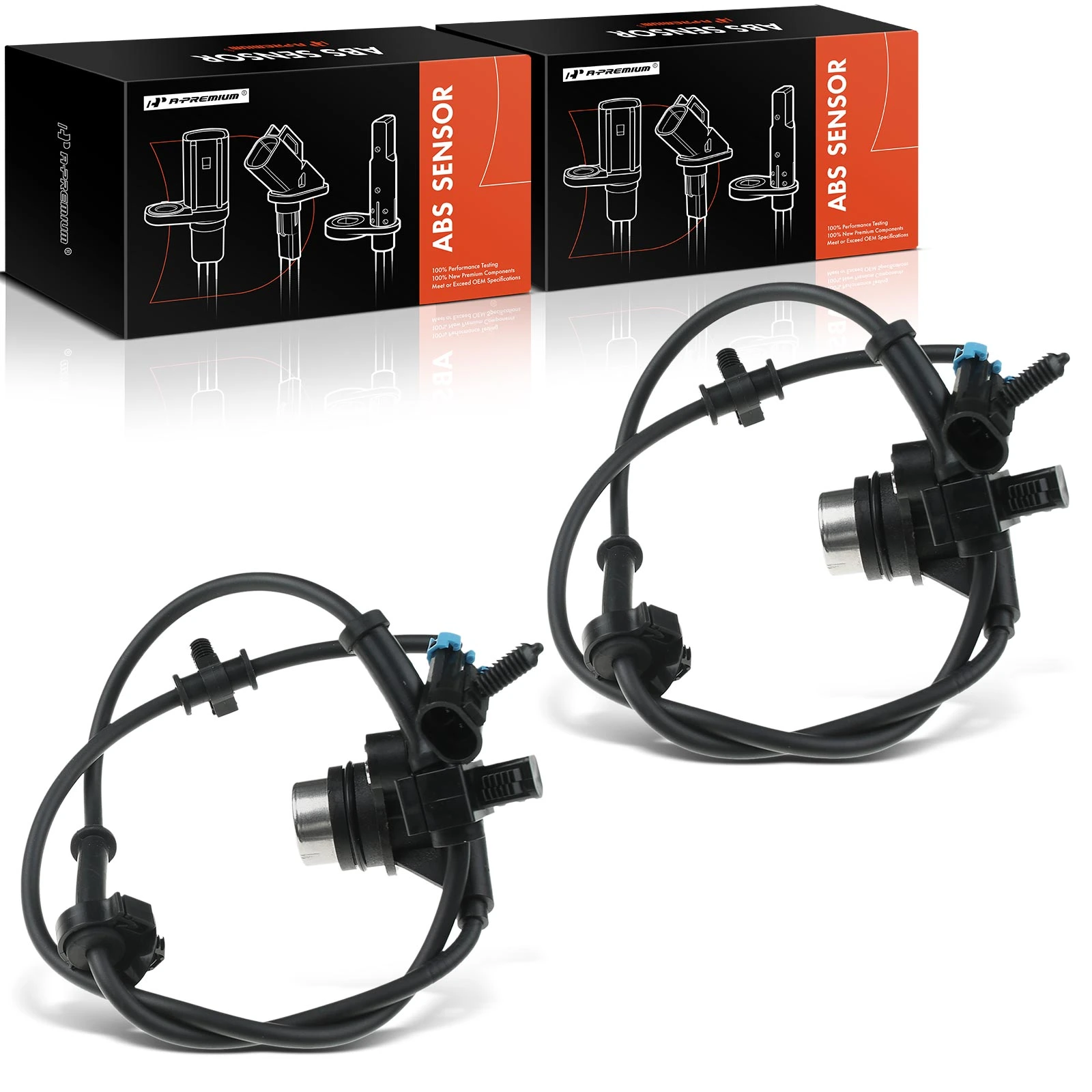 2 Pcs Rear Driver & Passenger ABS Wheel Speed Sensor for 2003-2006 Cadillac Escalade